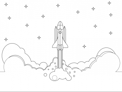 Space Shuttle da colorare