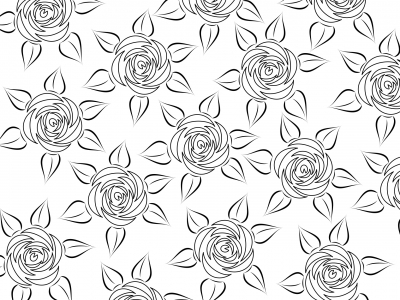 Mazzo di Rose da Colorare